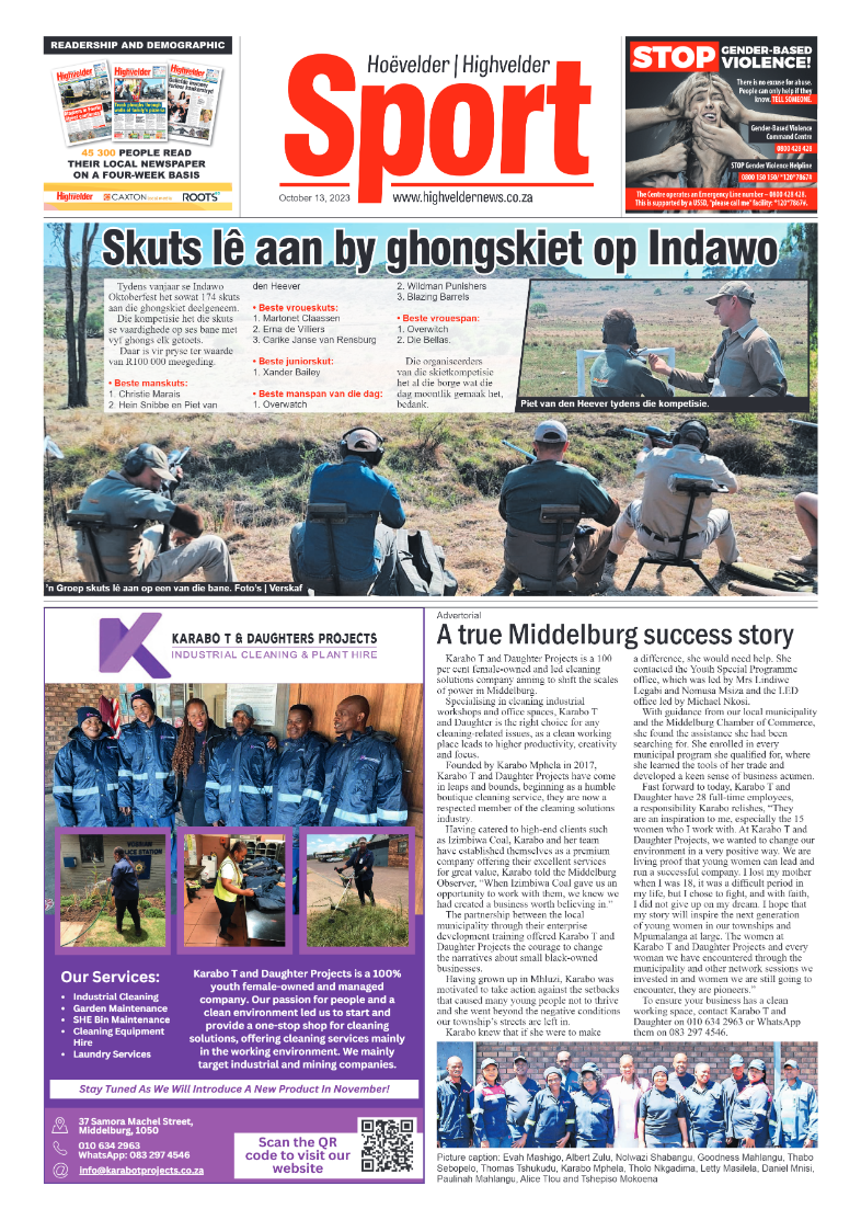Highvelder Newspaper 13 October 2023 page 8