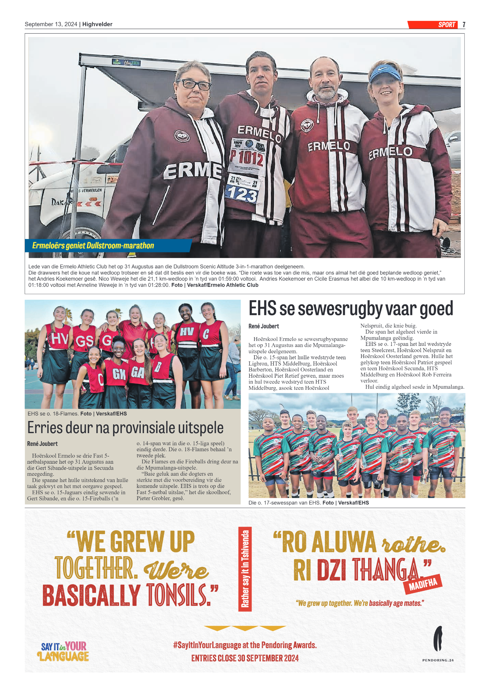 Highvelder Newspaper 13 September 2024 page 7