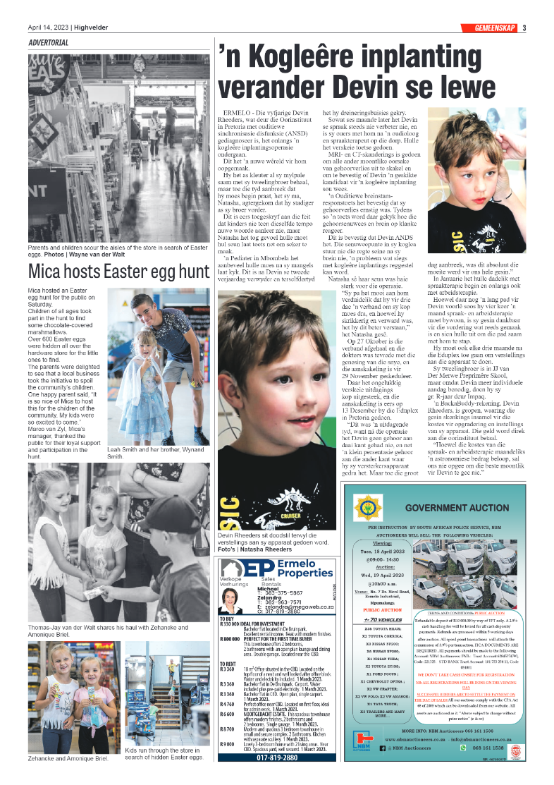 Highvelder Newspaper 14 April 2023 page 3