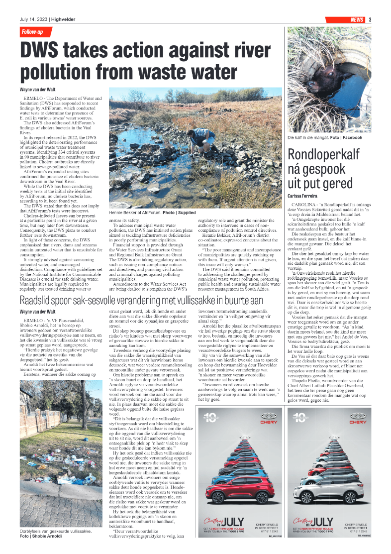 Highvelder Newspaper 14 July 2023 page 3