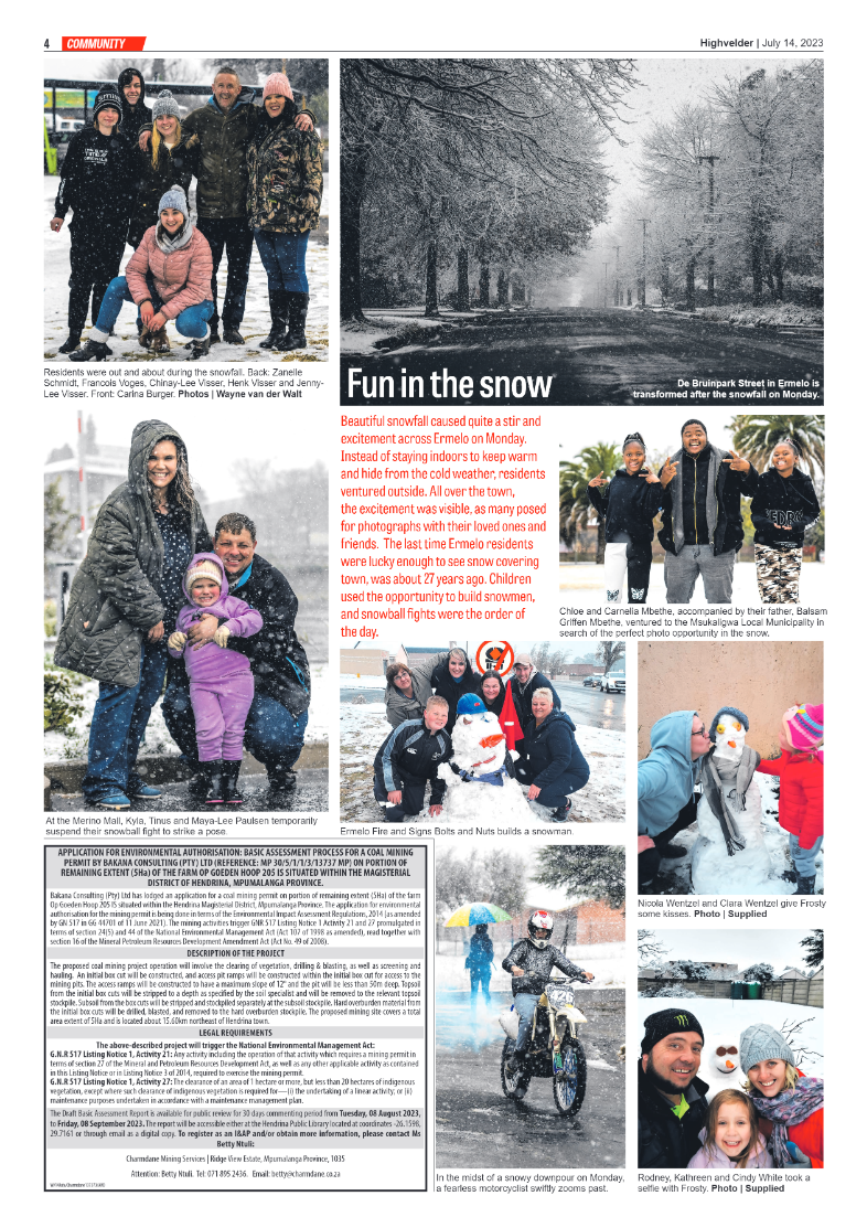 Highvelder Newspaper 14 July 2023 page 4