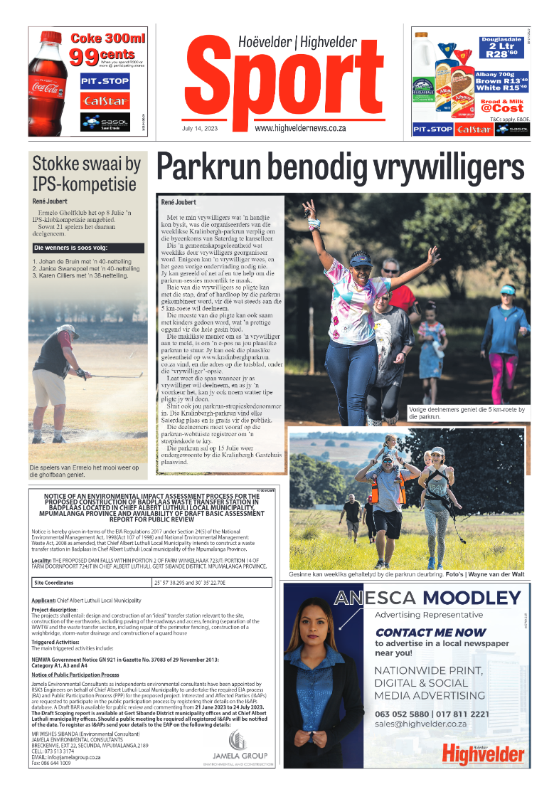 Highvelder Newspaper 14 July 2023 page 8