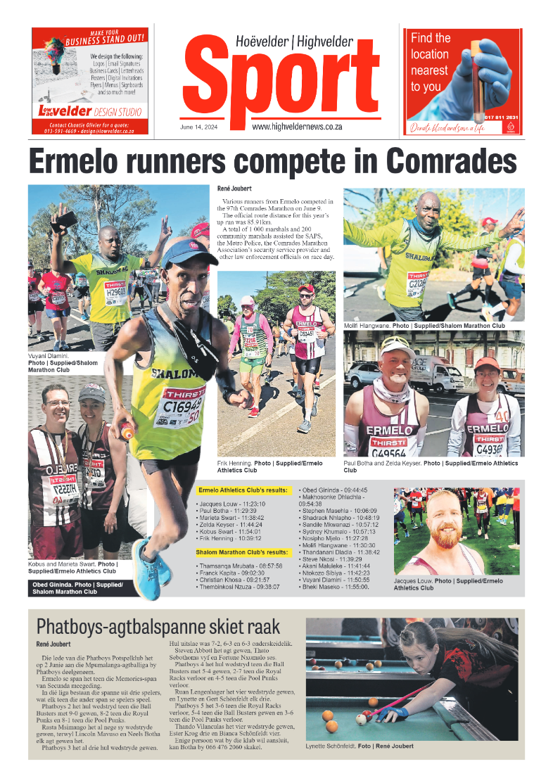Highvelder Newspaper 14 June 2024 page 8