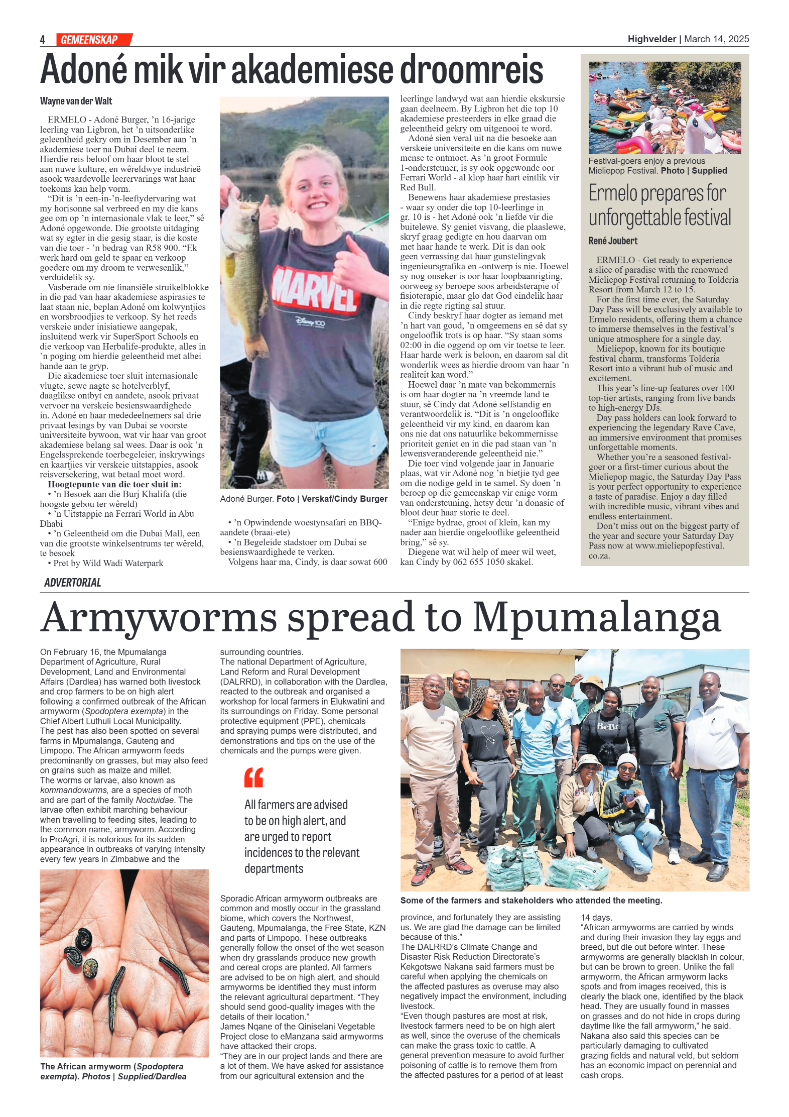 Highvelder Newspaper 14 March 2025 page 4