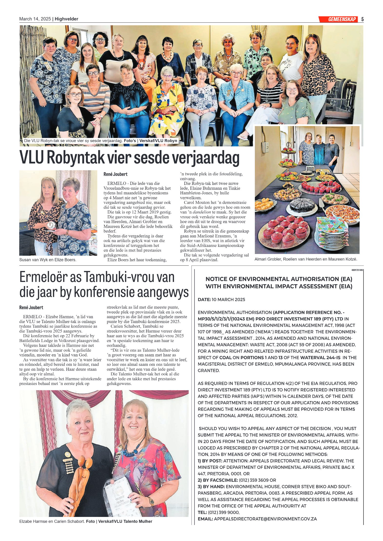 Highvelder Newspaper 14 March 2025 page 5