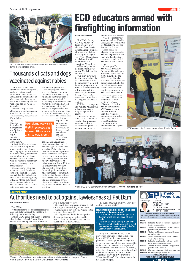 Highvelder Newspaper 14 October 2022 page 3