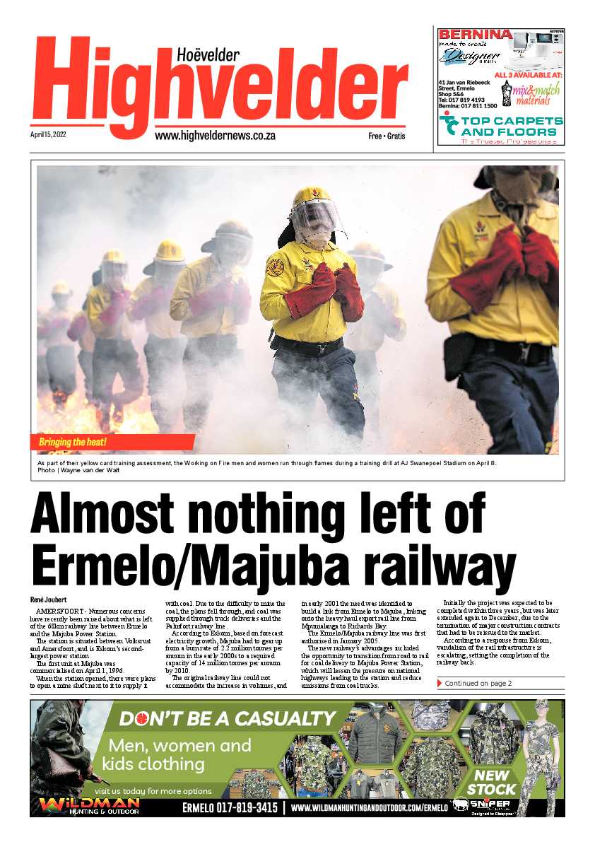 Highvelder Newspaper 15 April 2022 page 1