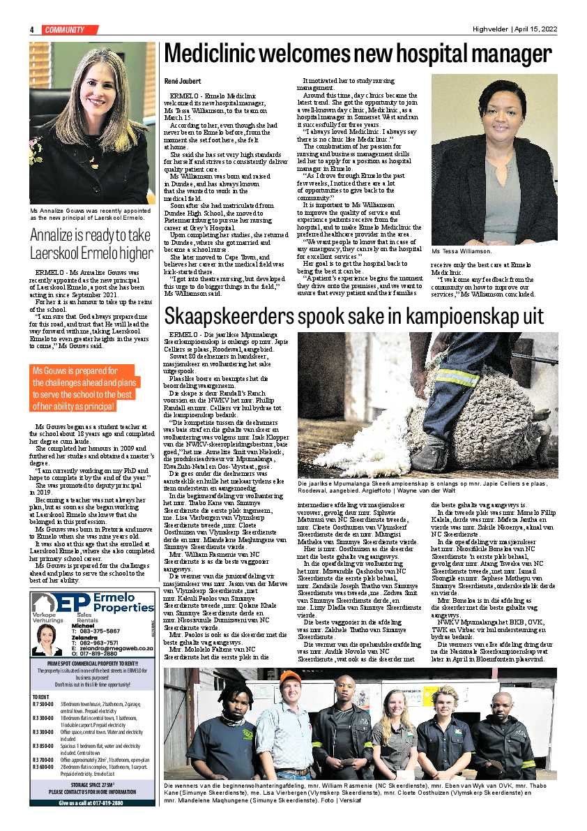 Highvelder Newspaper 15 April 2022 page 4