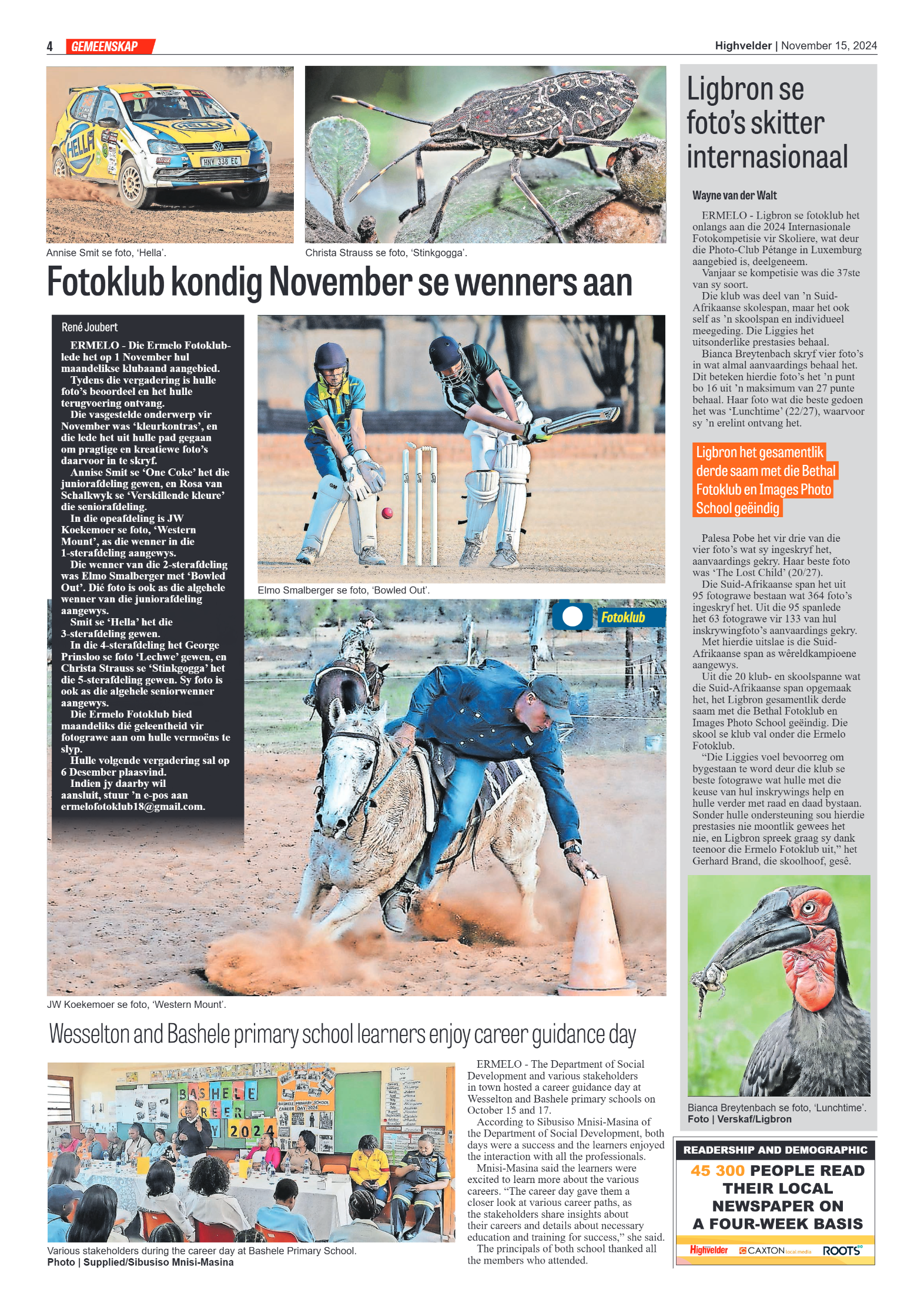 Highvelder Newspaper 15 November 2024 page 4
