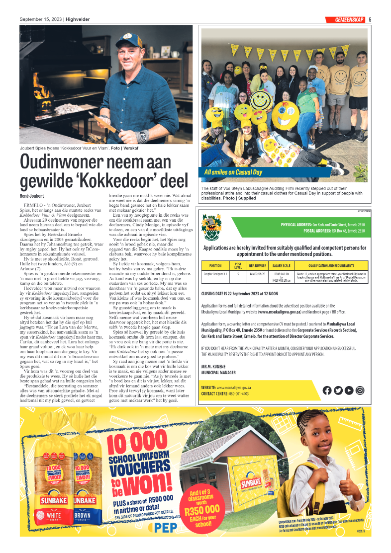 Highvelder Newspaper 15 September 2023 page 5