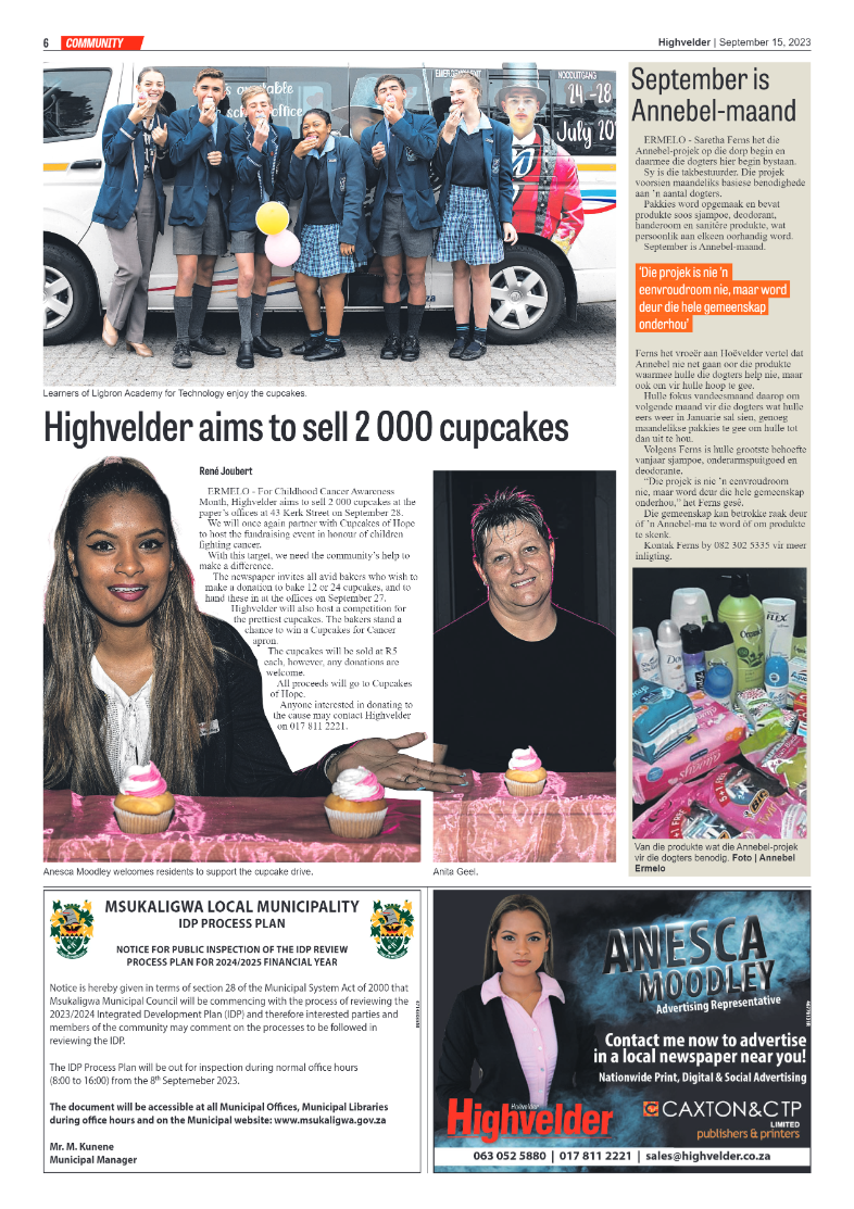 Highvelder Newspaper 15 September 2023 page 6