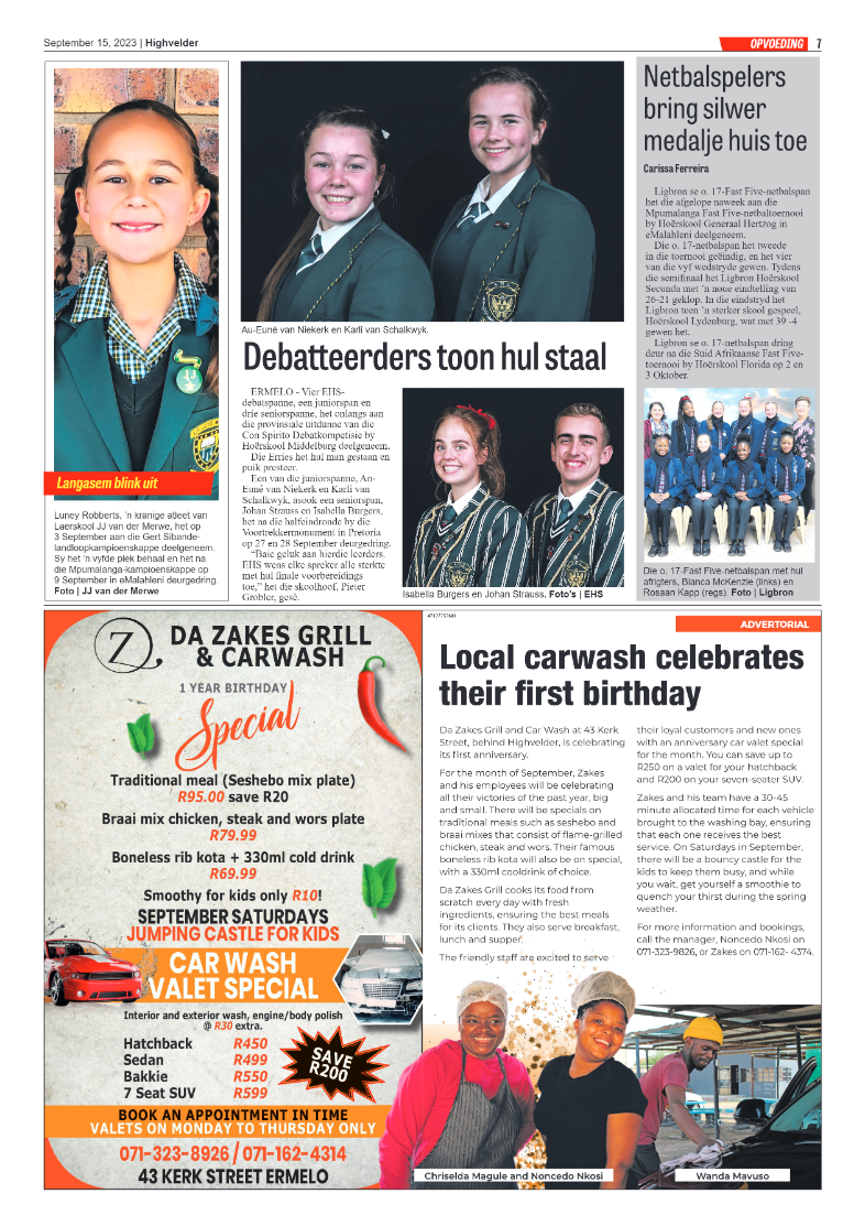 Highvelder Newspaper 15 September 2023 page 7