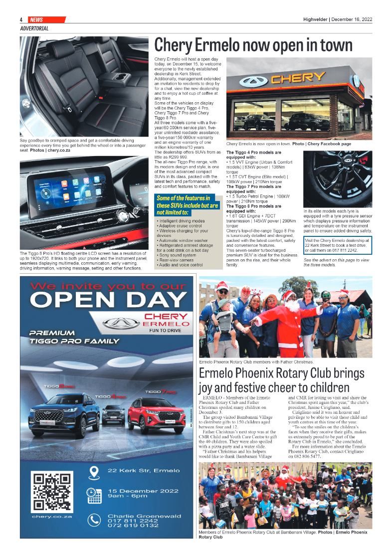 Highvelder Newspaper 16 December 2022 page 4