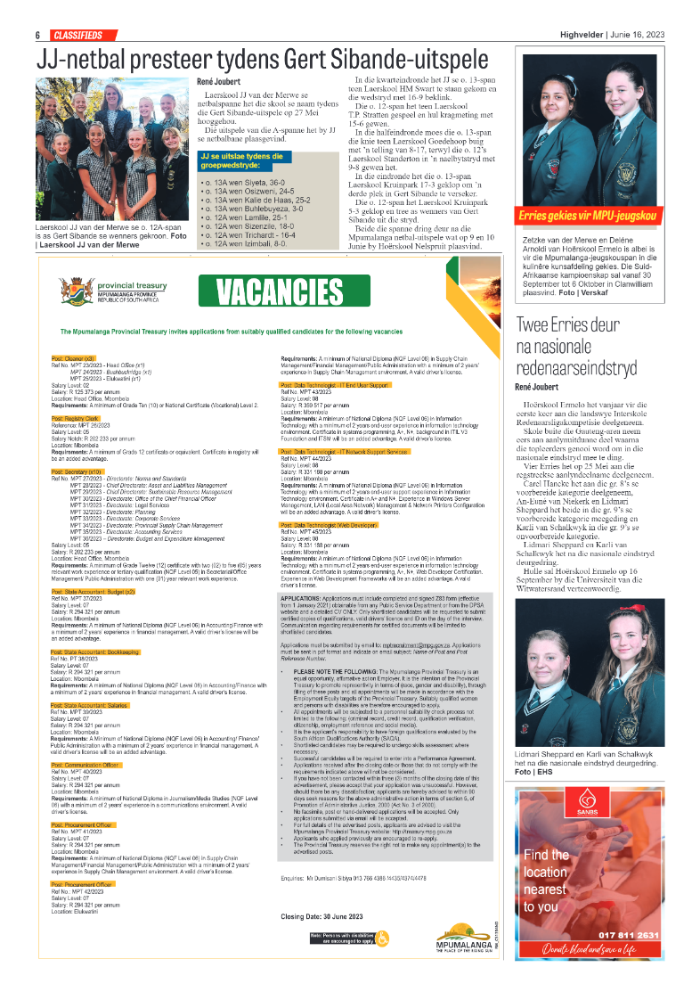 Highvelder Newspaper 16 June 2023 page 6