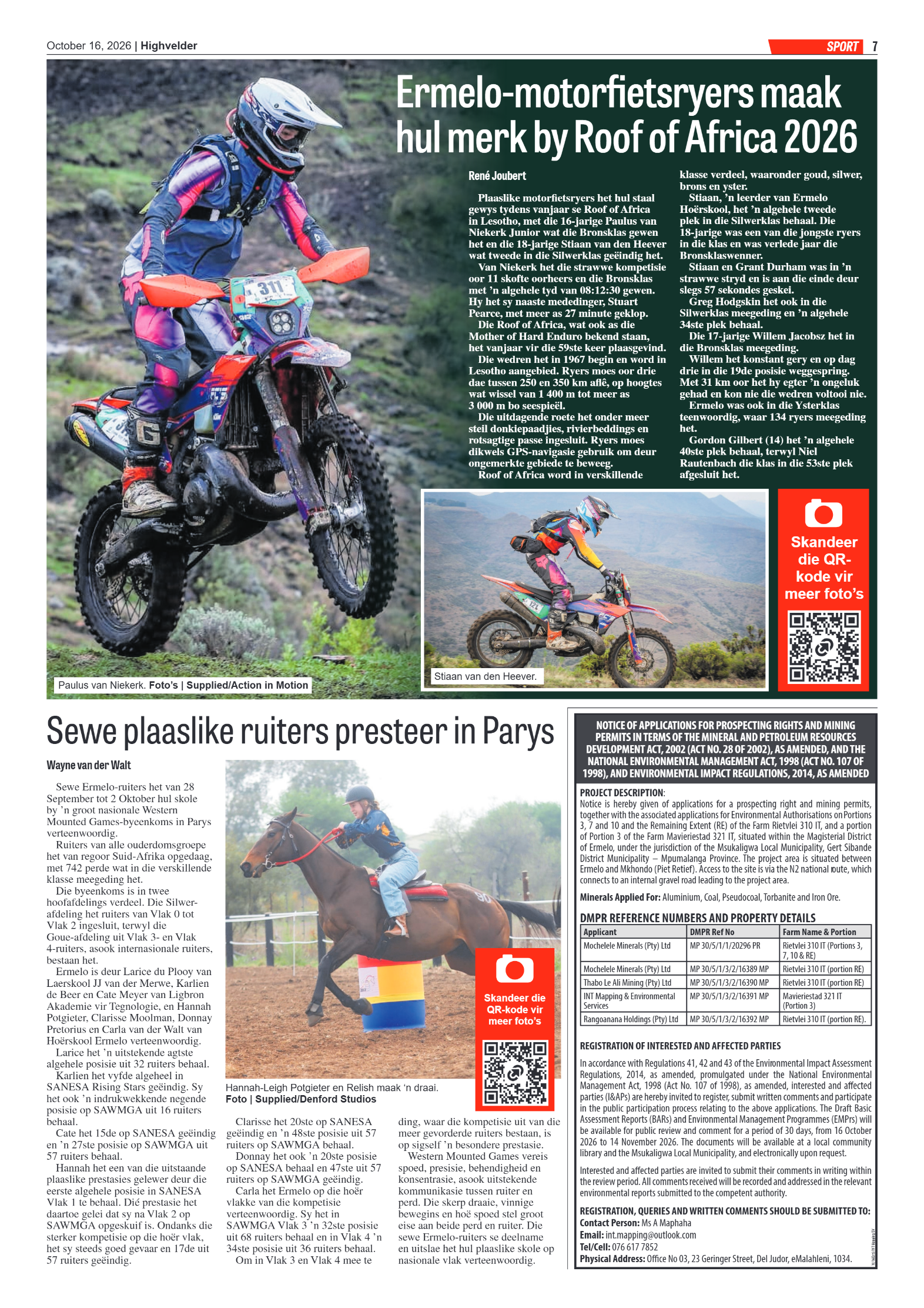 Highvelder Newspaper 16 October 2026 page 7