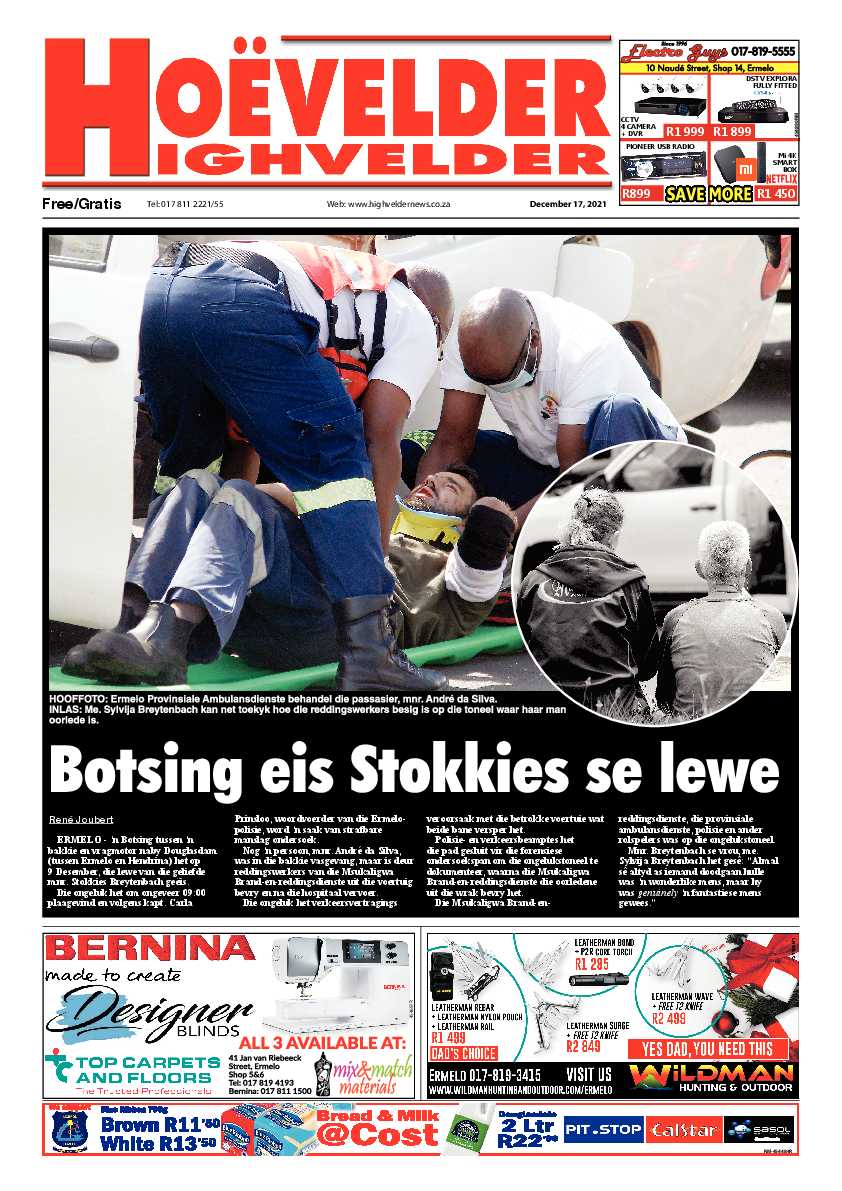Highvelder Newspaper 17 December 2021 page 1