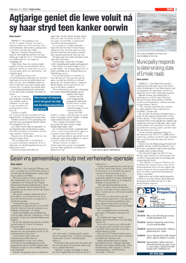 Highvelder Newspaper 17 February 2023 page 3