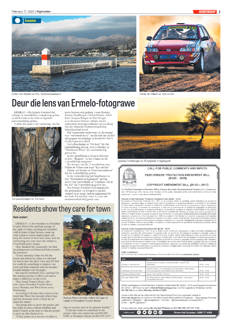 Highvelder Newspaper 17 February 2023 page 5