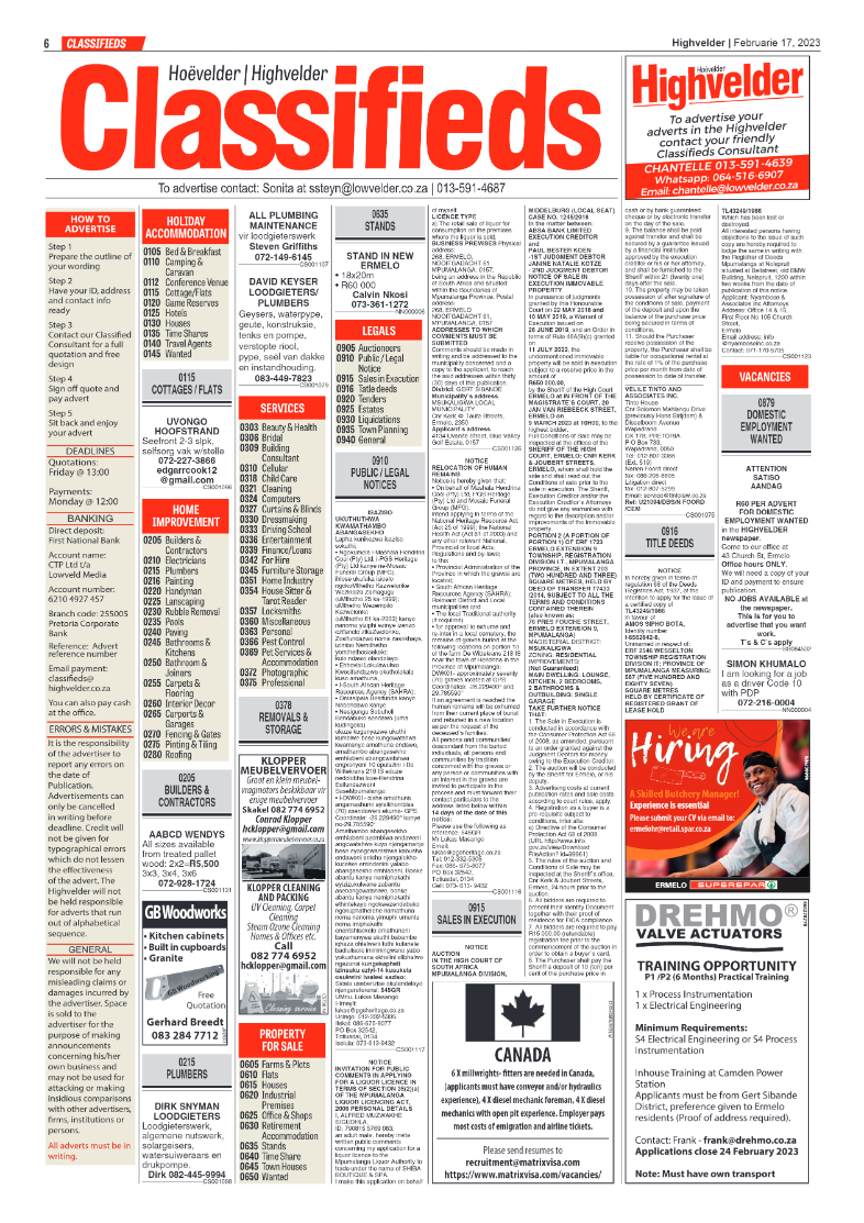 Highvelder Newspaper 17 February 2023 page 6