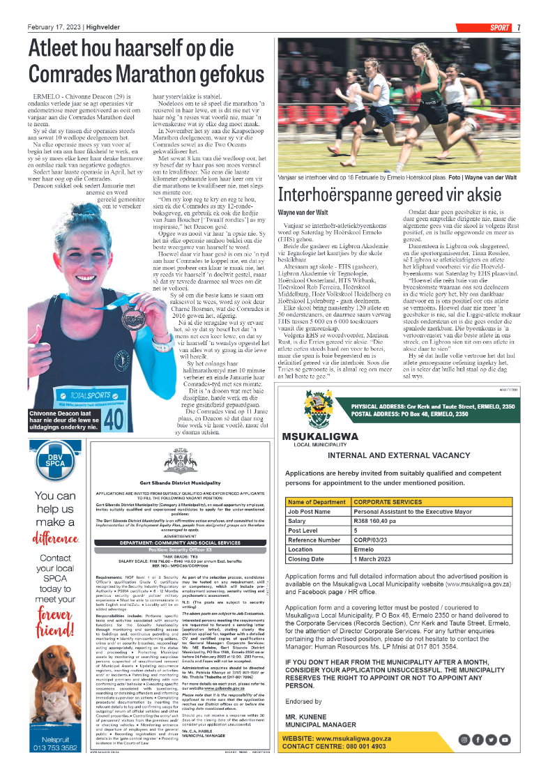 Highvelder Newspaper 17 February 2023 page 7