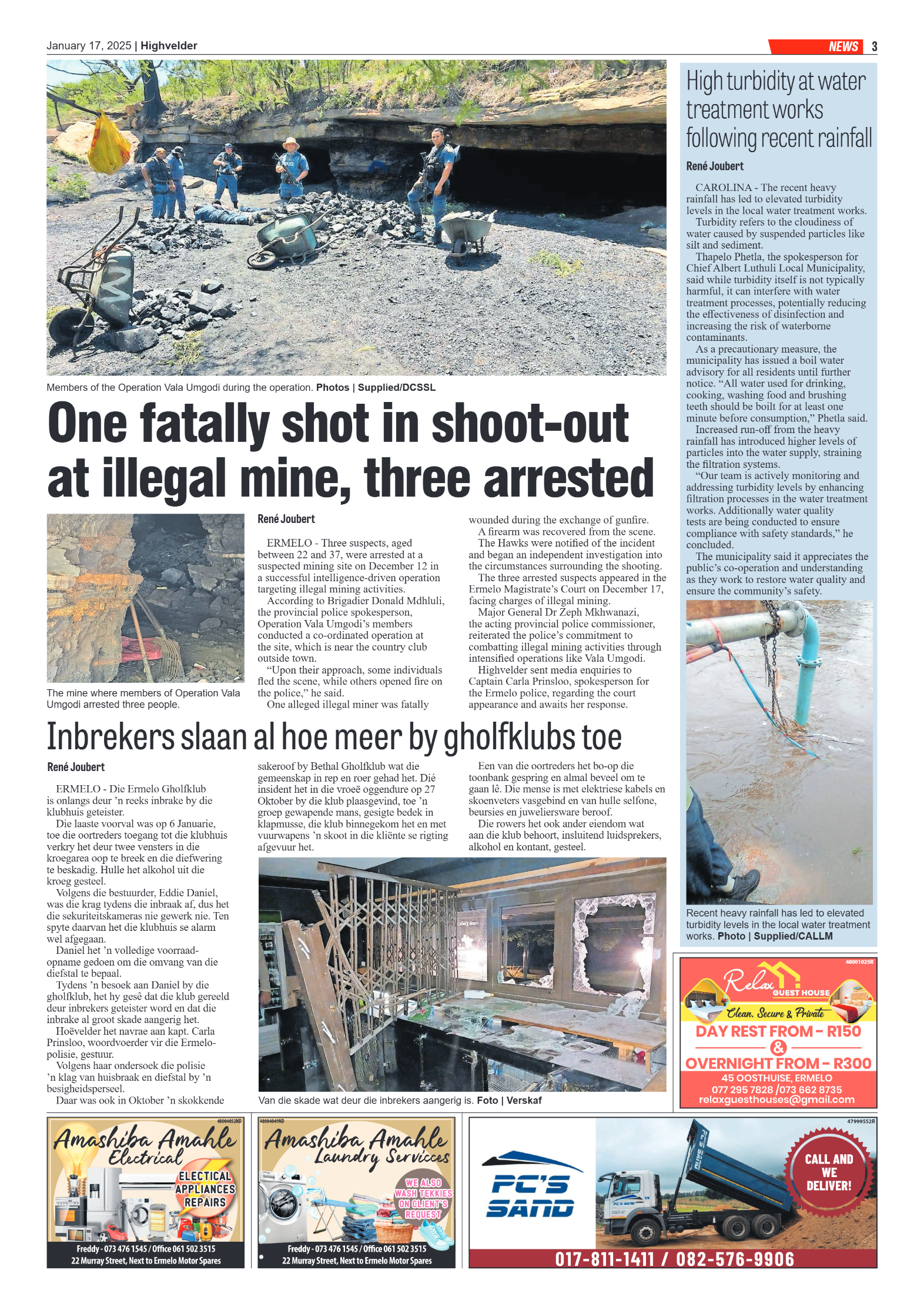Highvelder Newspaper 17 January 2025 page 3