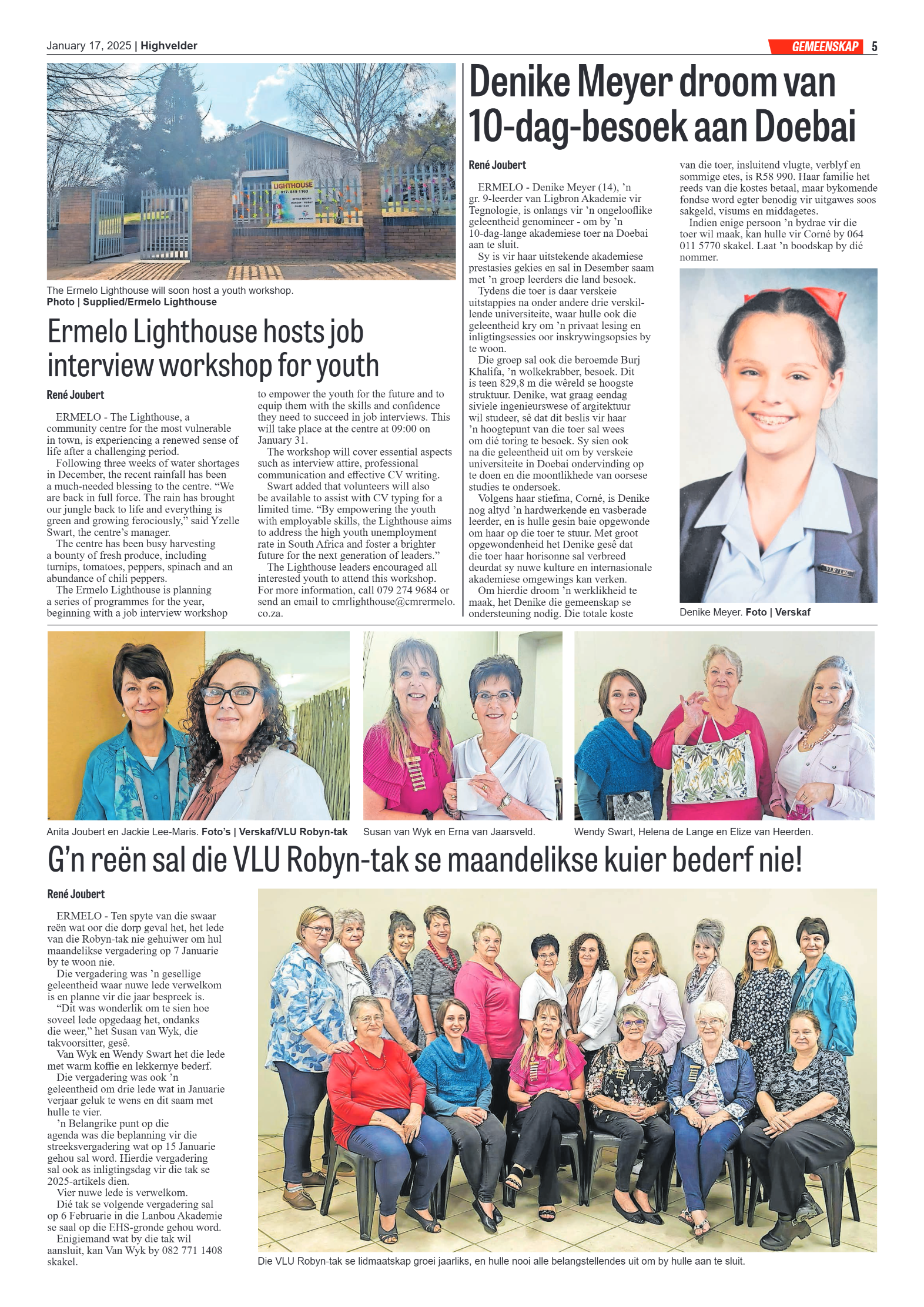 Highvelder Newspaper 17 January 2025 page 5