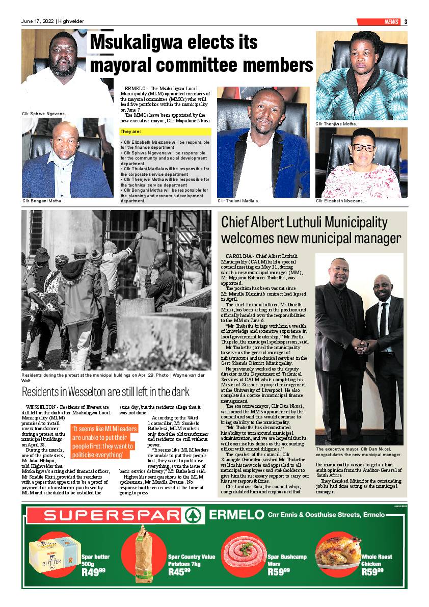 Highvelder Newspaper 17 June 2022 page 3