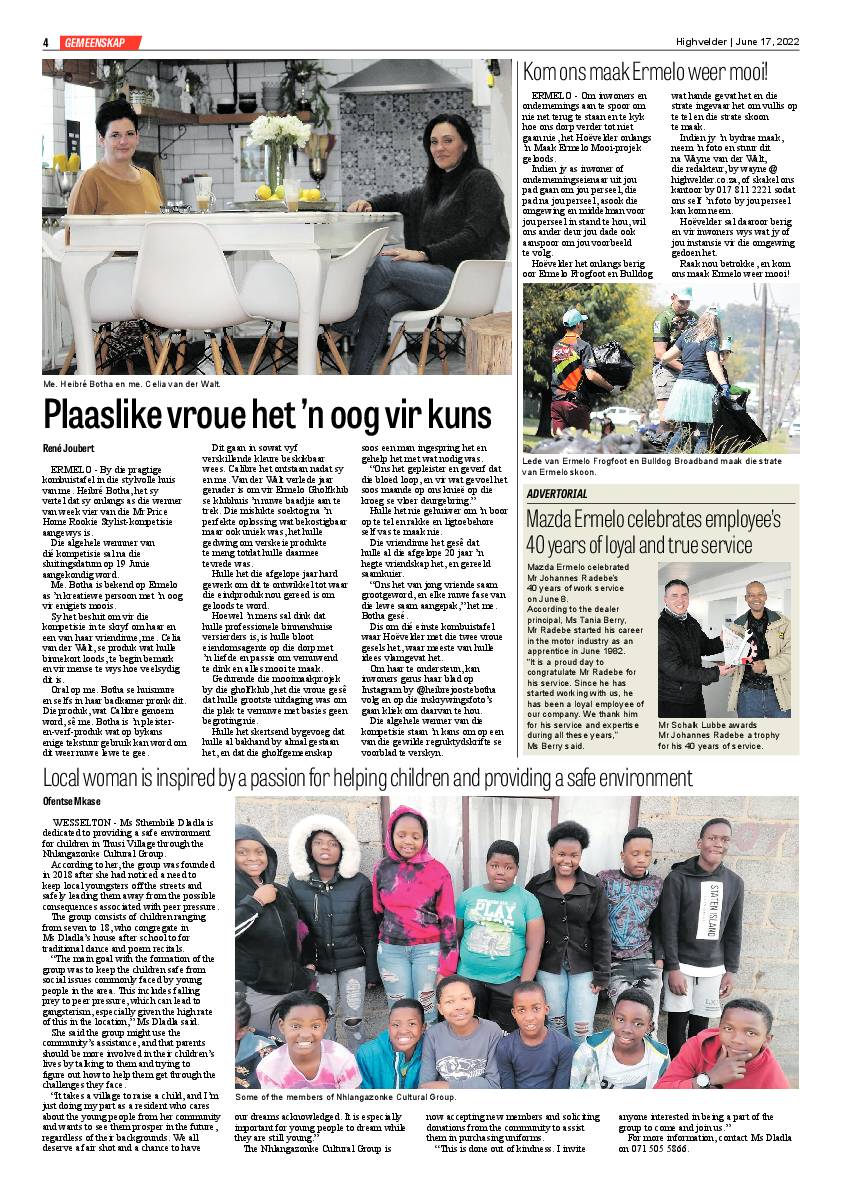 Highvelder Newspaper 17 June 2022 page 4