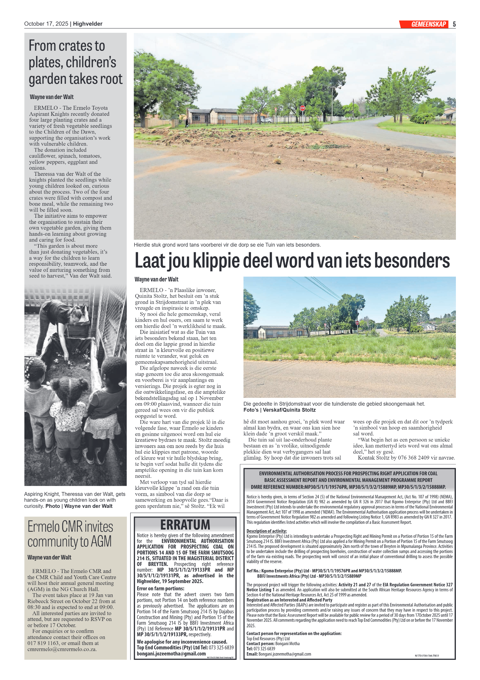 Highvelder Newspaper 17 October 2025 page 5
