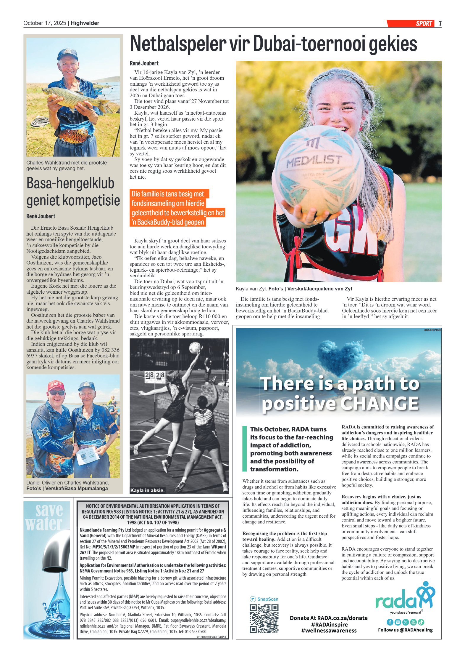Highvelder Newspaper 17 October 2025 page 7