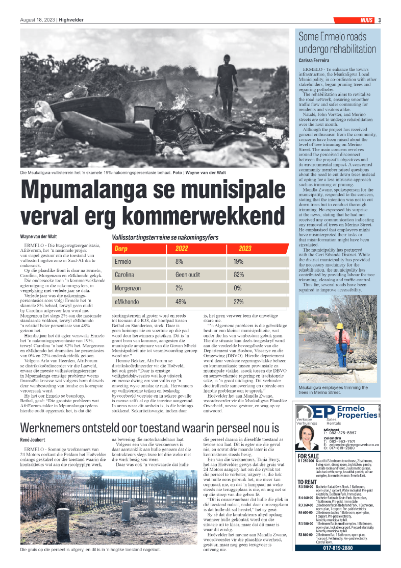 Highvelder Newspaper 18 August 2023 page 3