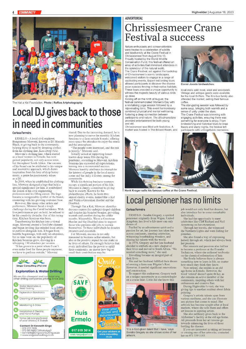 Highvelder Newspaper 18 August 2023 page 4