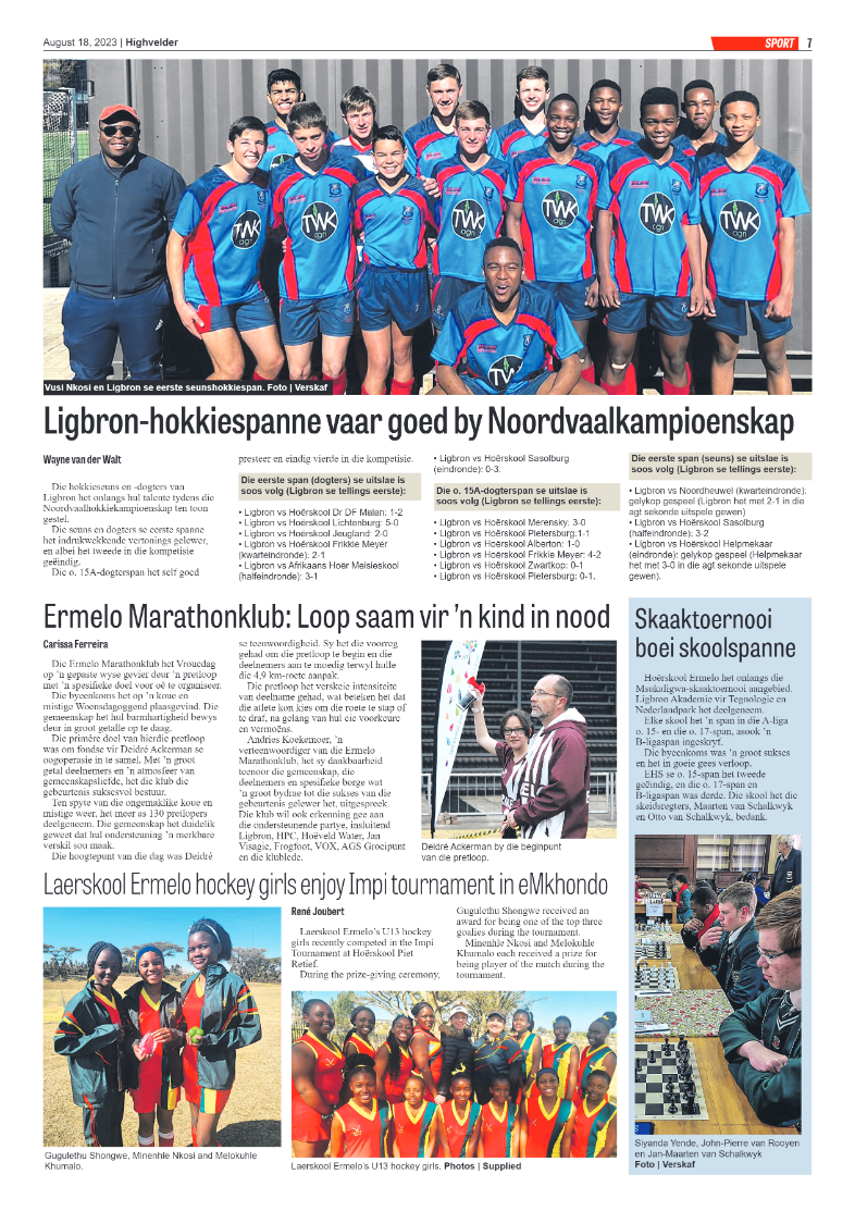 Highvelder Newspaper 18 August 2023 page 7