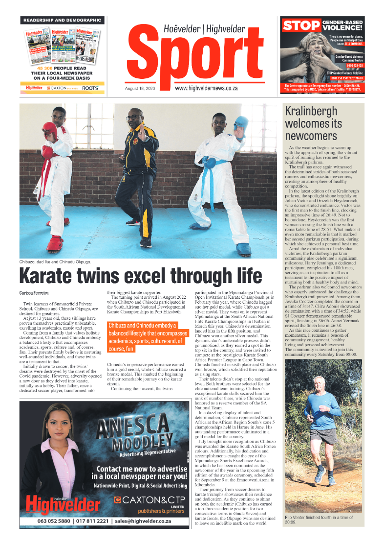 Highvelder Newspaper 18 August 2023 page 8