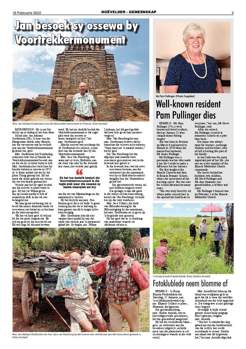 Highvelder Newspaper 18 February 2022 page 3