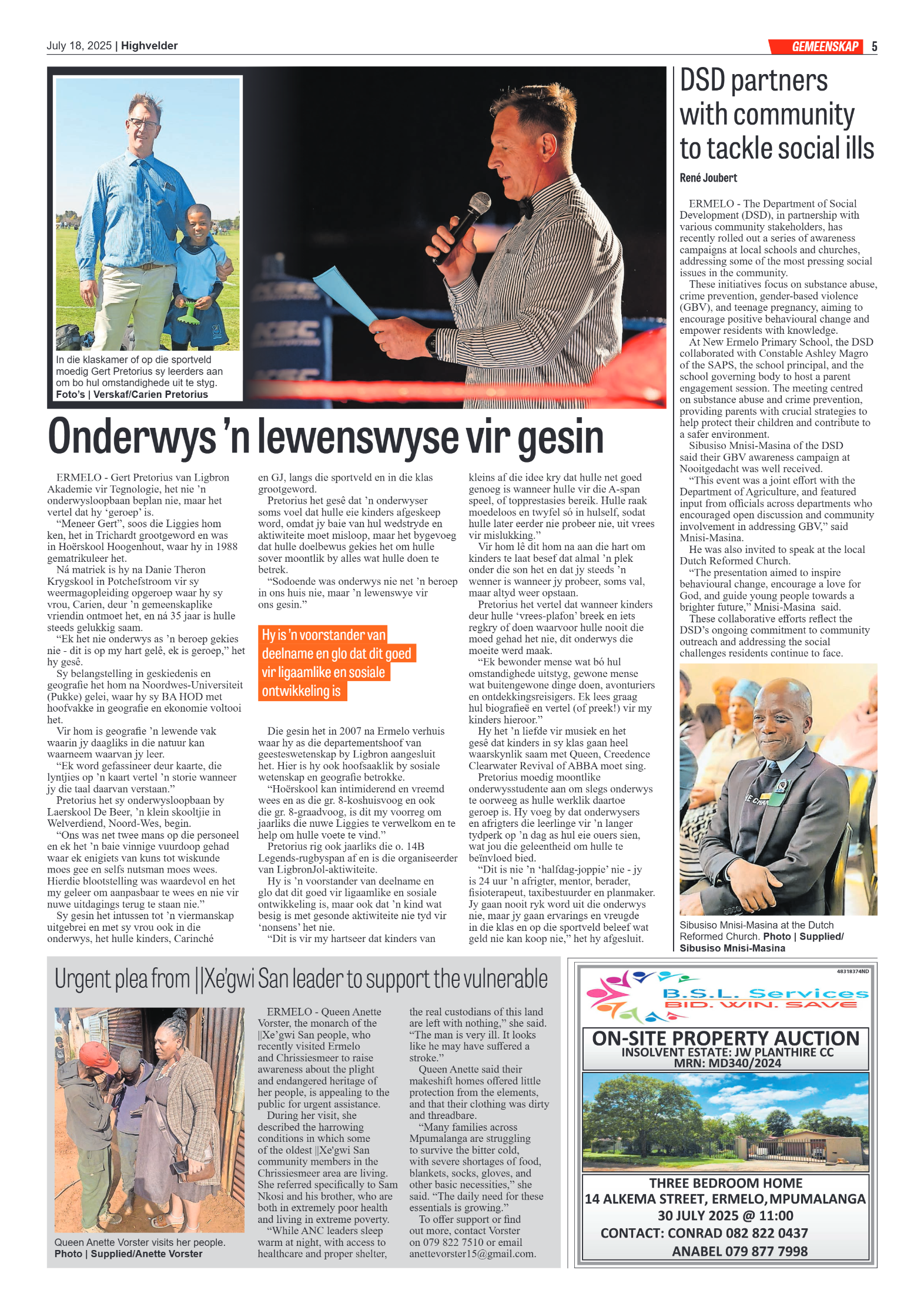 Highvelder Newspaper 18 July 2025 page 5