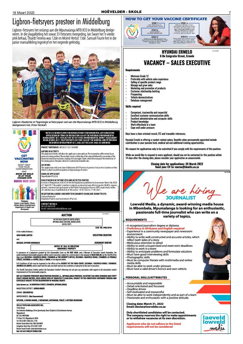 Highvelder Newspaper 18 March 2022 page 7