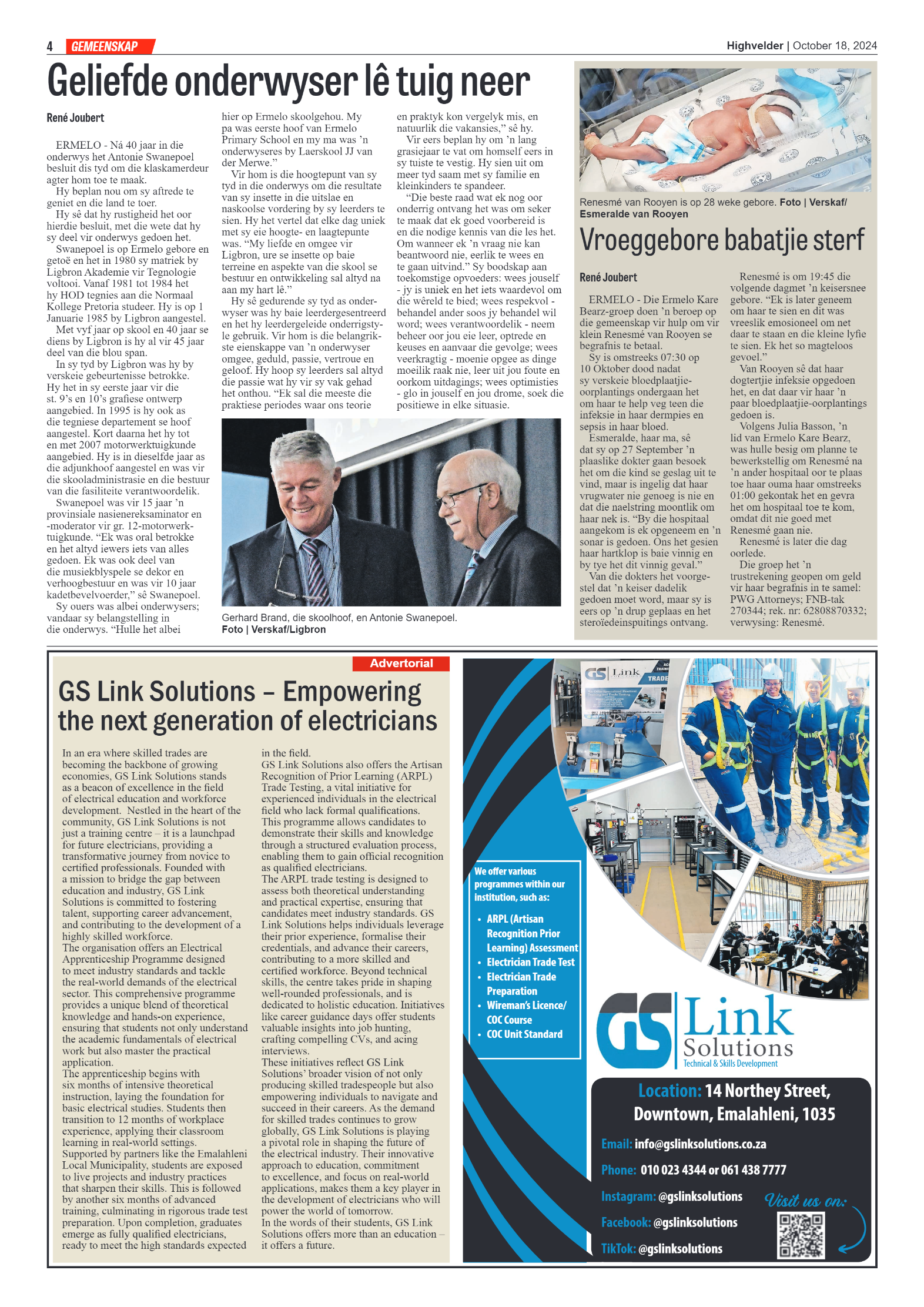 Highvelder Newspaper 18 October 2024 page 4