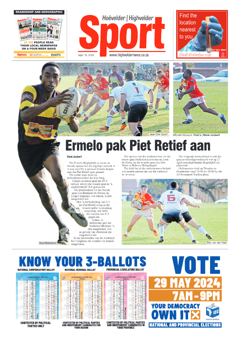 Highvelder Newspaper 19 April 2024 page 8