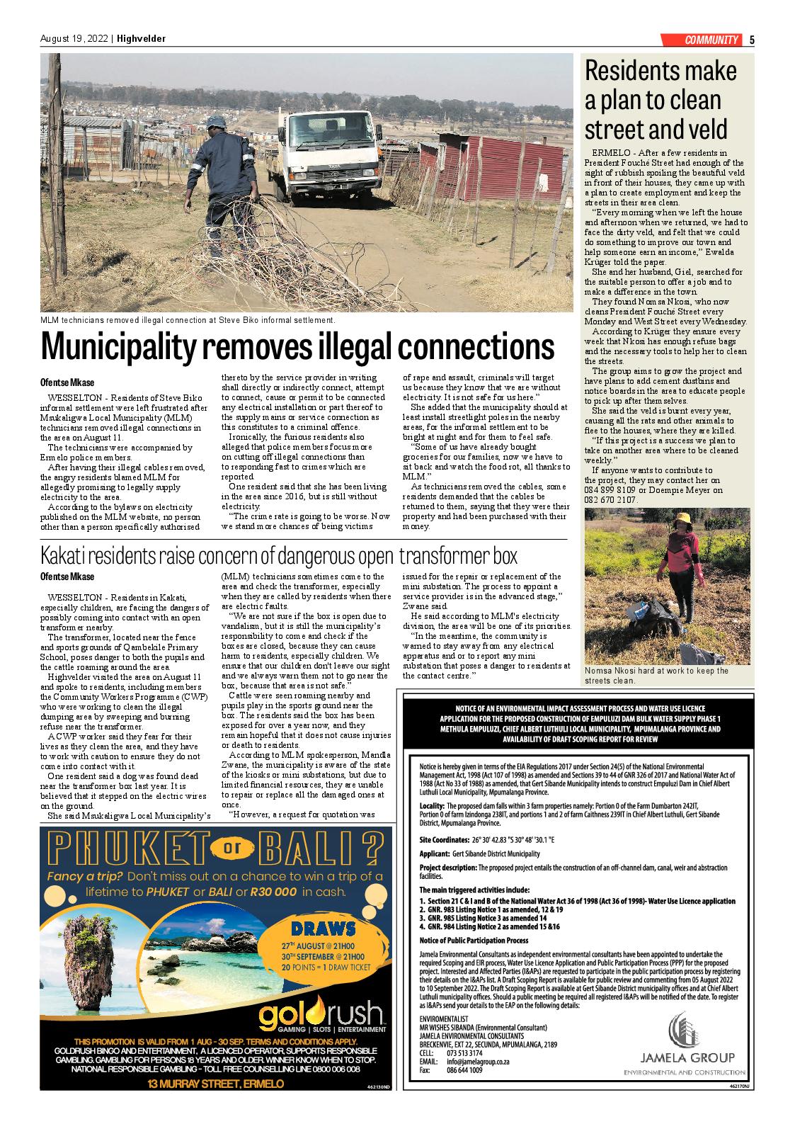 Highvelder Newspaper 19 August 2022 page 5