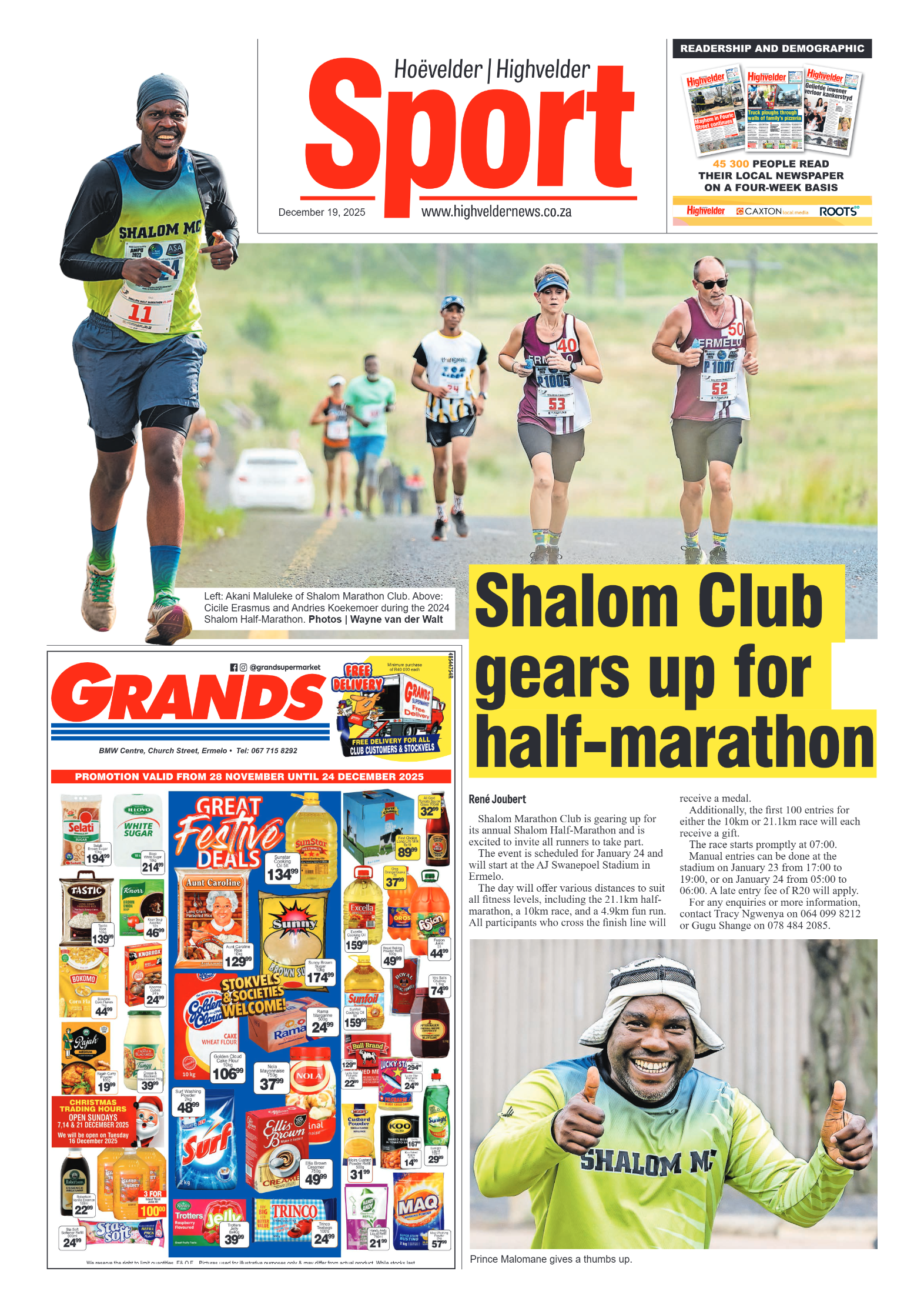 Highvelder Newspaper 19 December 2025 page 8