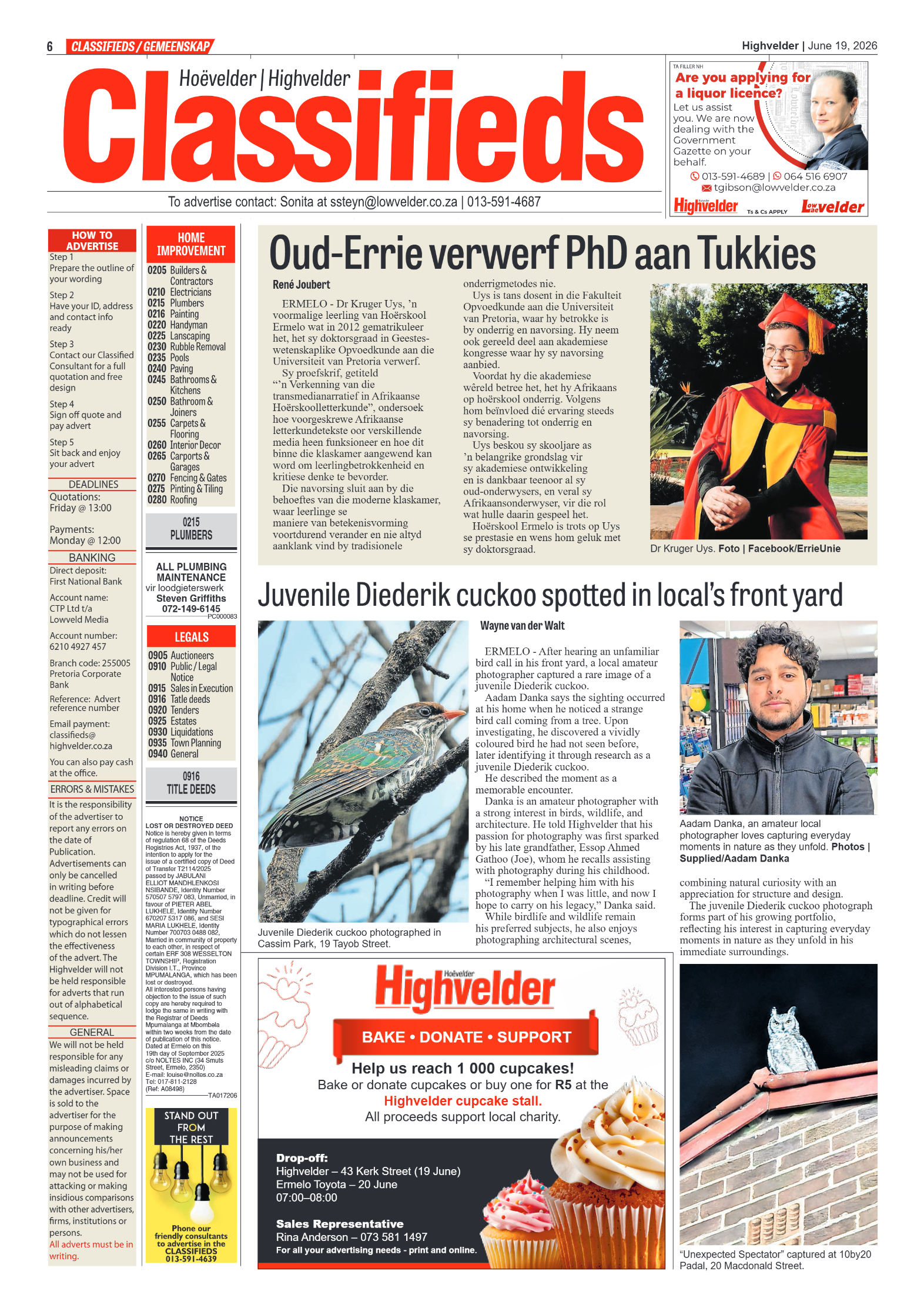 Highvelder Newspaper 19 June 2026 page 6