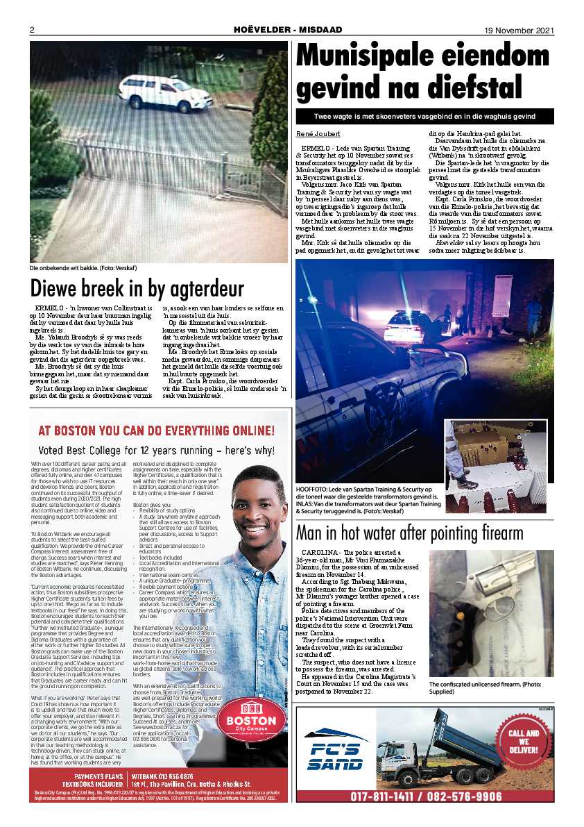 Highvelder Newspaper 19 November 2021 page 2