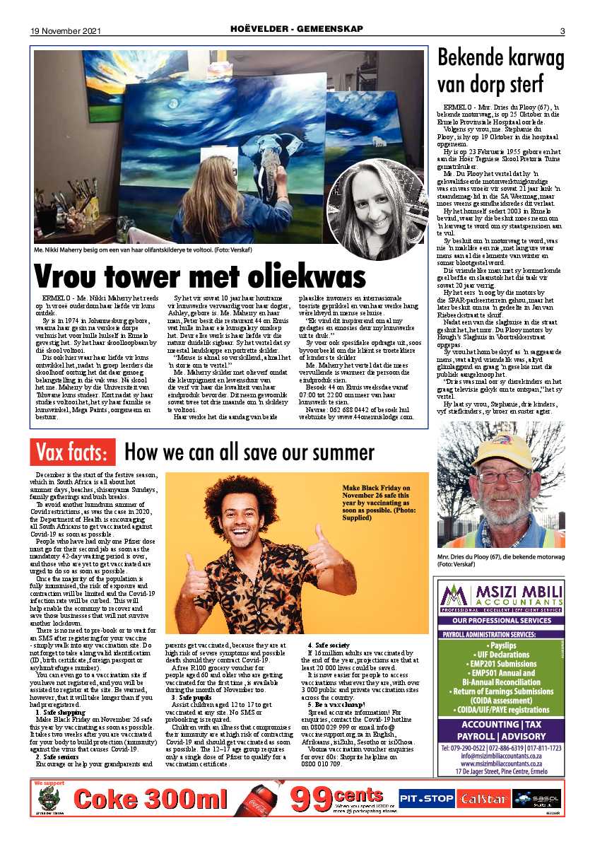 Highvelder Newspaper 19 November 2021 page 3