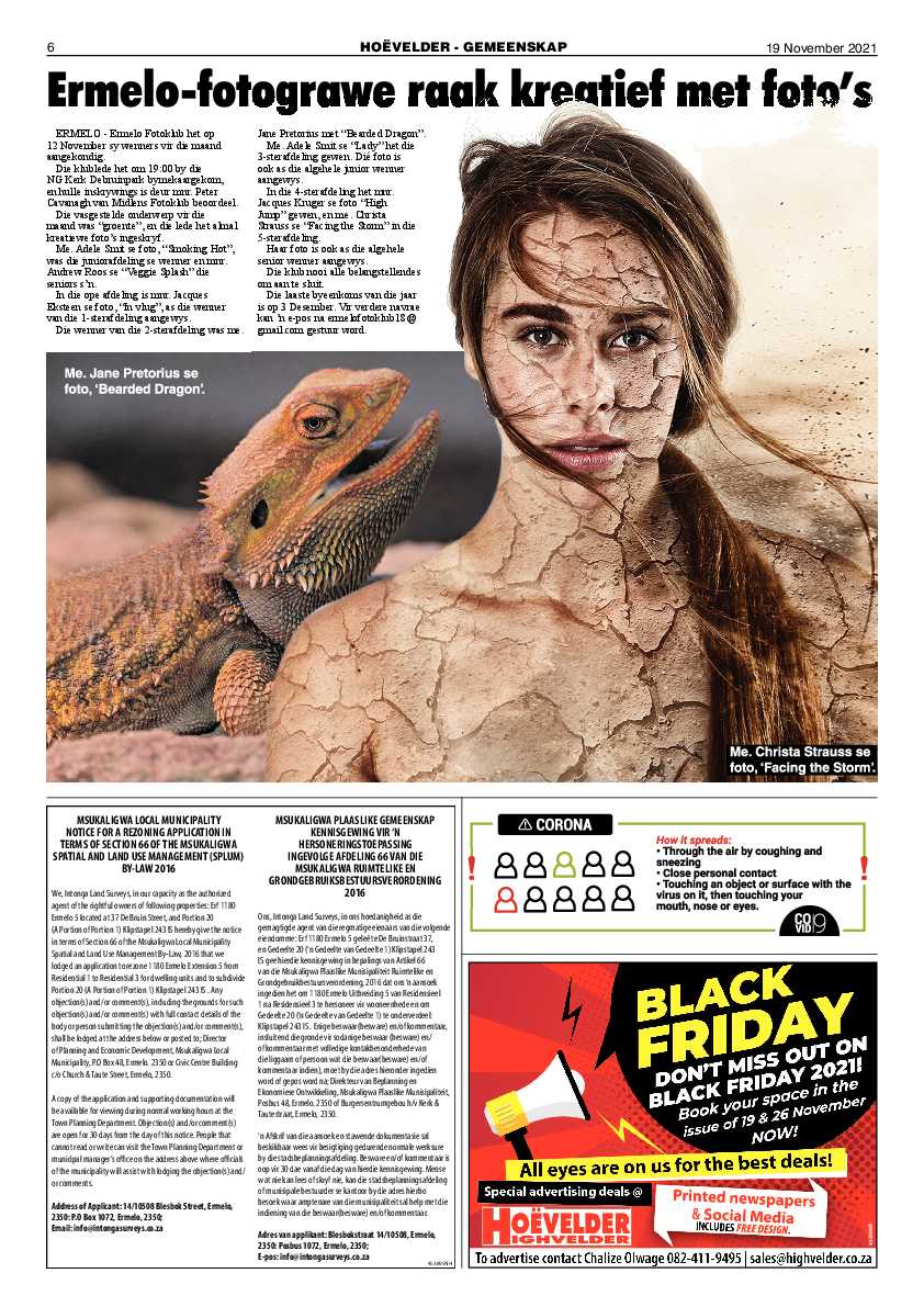 Highvelder Newspaper 19 November 2021 page 6