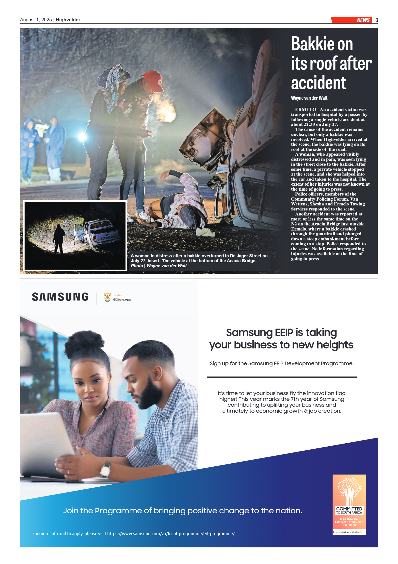 Highvelder Newspaper 1 August 2025 page 3
