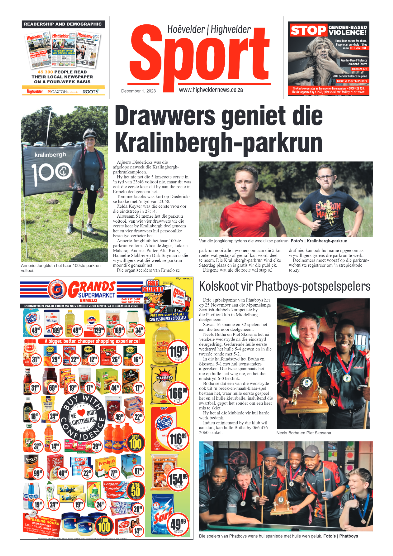 Highvelder Newspaper 1 December 2023 page 8
