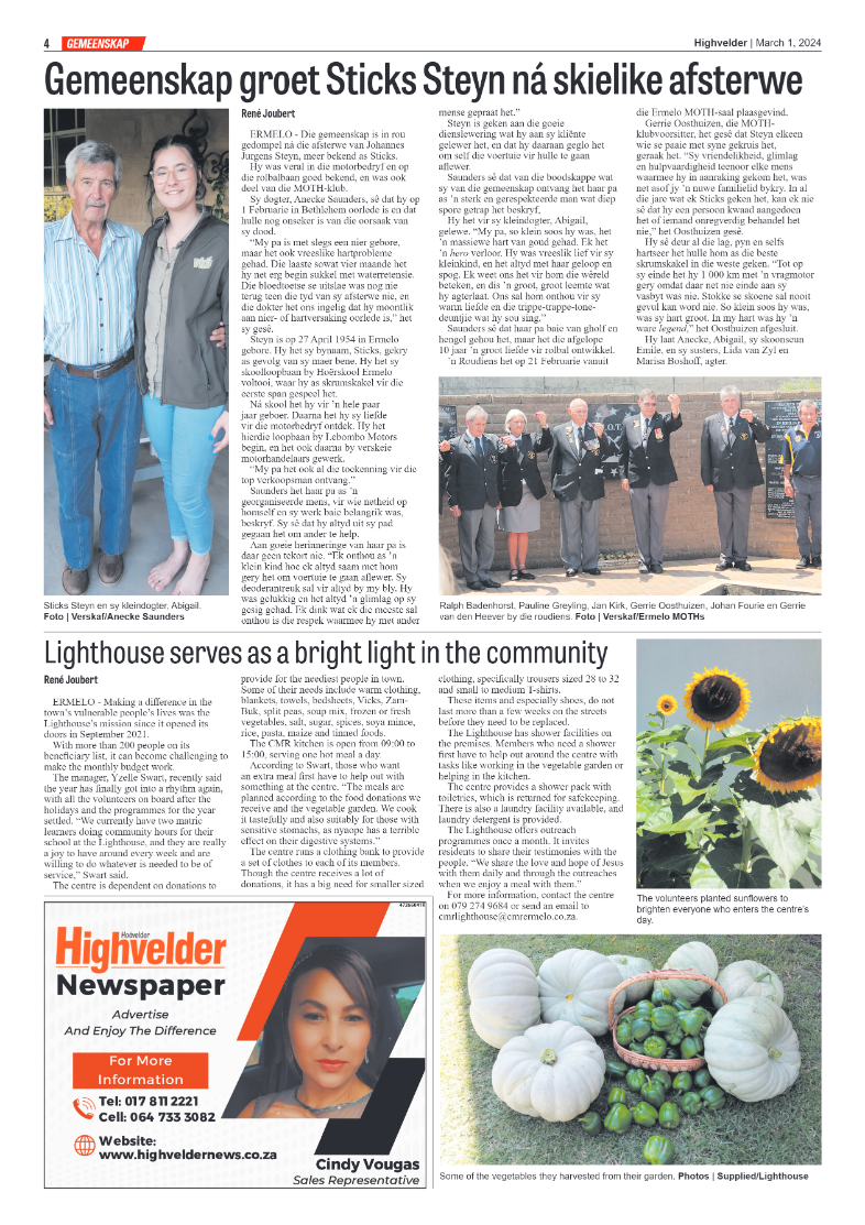 Highvelder Newspaper 1 March 2024 page 4