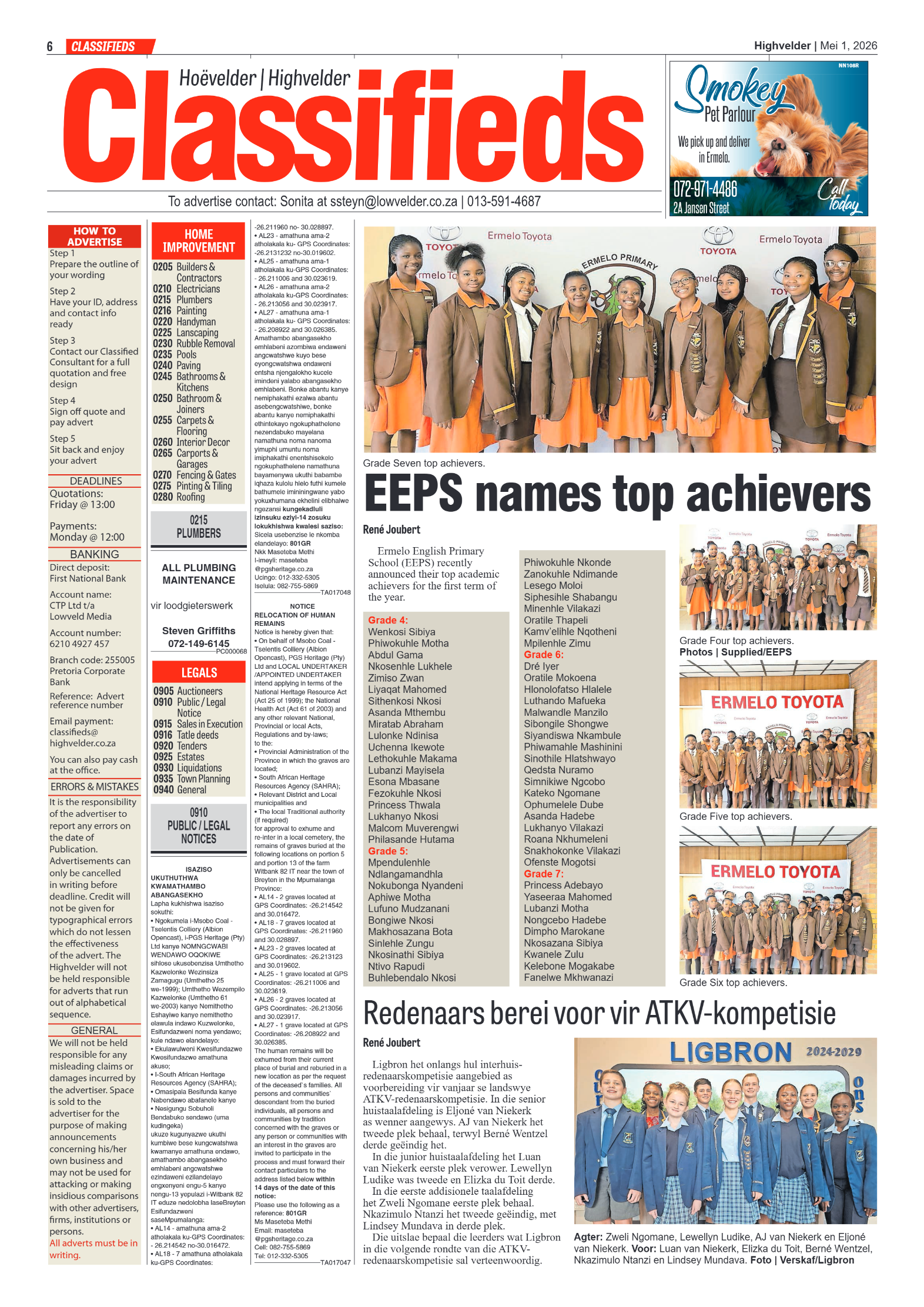 Highvelder Newspaper 1 May 2026 page 6