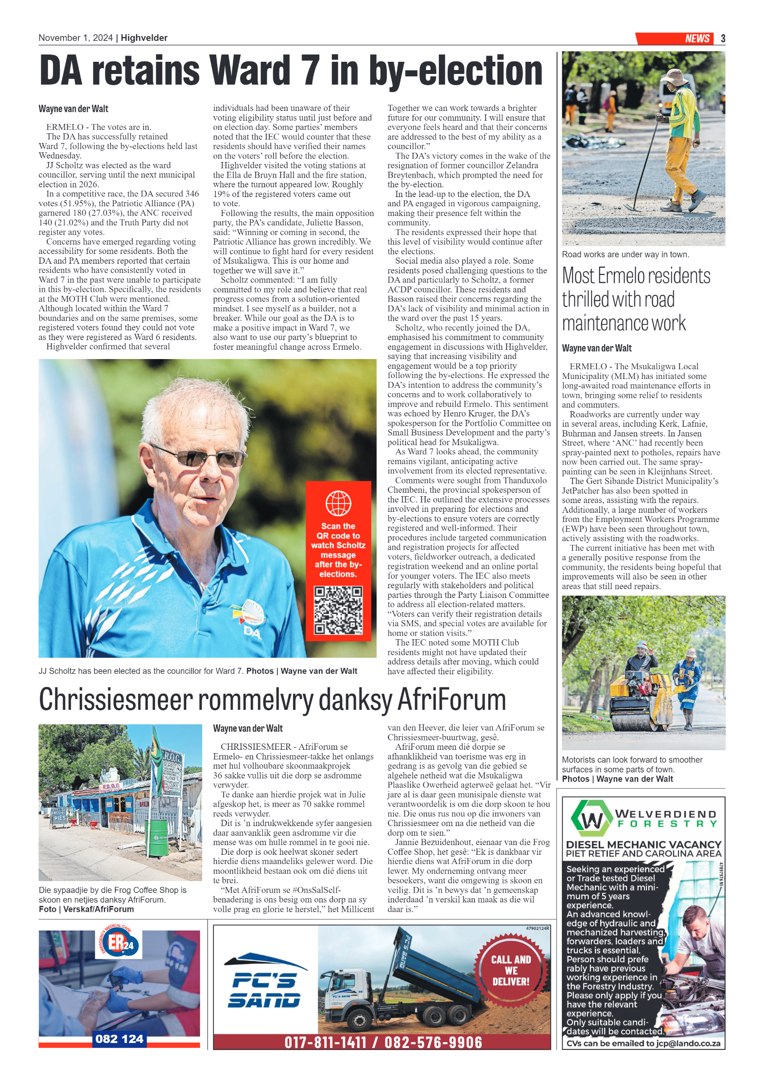 Highvelder Newspaper 1 November 2024 page 3